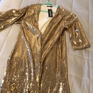 Gold sequin kimono/ dress